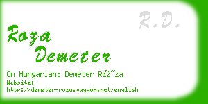 roza demeter business card